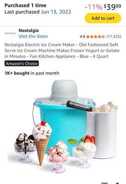 Nostalgia Electric Ice cream maker