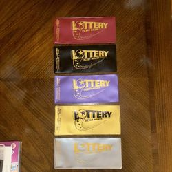 Vintage Lottery ticket Holder / Lottery sleeves (5) count total all different colors 