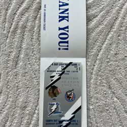 Tampa Bay Lightning October 7, 1992 First Game Commemorative Ticket