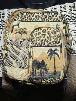 Canvas Safari cross body bag