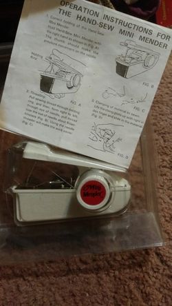 Hand held mini sewing minder.