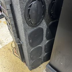 Two 15inch Speakers. The Sub Box ..3 Amps ..8 Six By Nines 