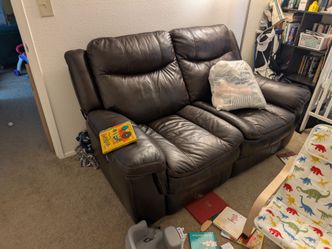 Leather 2 seat recliner