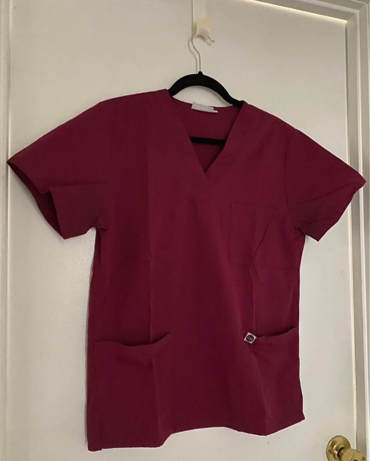Burgundy Scrub Set