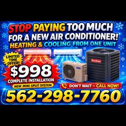 $998 12k btu mini split brand new