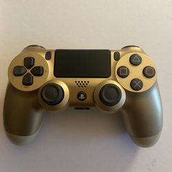 Lot Of 2 (two) PS4 Controllers Gold And Teal Controllers 
