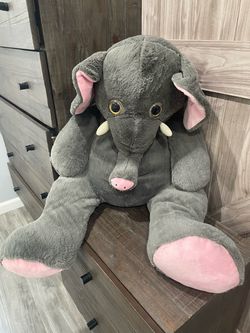 Large Gray Elephant Stuffed Animal