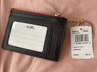 Coach, Accessories, Coach Mini Skinny Id Card Case Wallet Brown Red