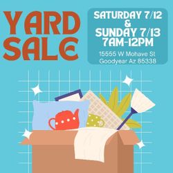 Yard SALE Saturday and Sunday 