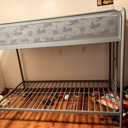 Metal Twin Bunk Bed With Captain Bed 