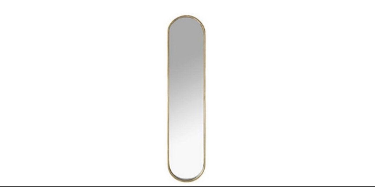 Retro Metal Wall Mirror Brand: Amazon Model: 18176 Color: Brass Dimension: 9 x 3