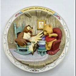 Disney Winnie the Pooh & Friends Bradford Exchange Limited Ed 3-D plate Many Happy Returns of the Da