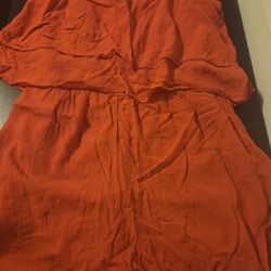 Cute Women Burnt Orange Romper For Sale...