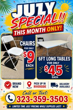 Chairs, tables & Canopies for sale
