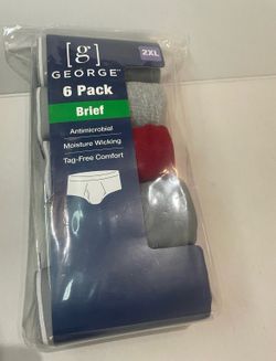 George tag free briefs underwear 6 pack size 2XL  (X)