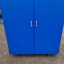 Blue 2 Door Storage Cabinet 