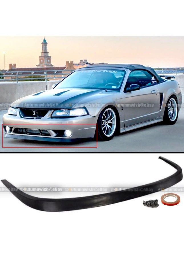 Fit 99-04 Mustang GT SVT Mach 1 Chin CBR Style Front Lip Bumper Spoiler Splitter