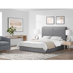 Becki Owens Upholstered Bed Frame Queen And Chair