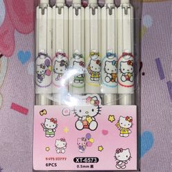 Hello Kitty Pens Pack Of 6