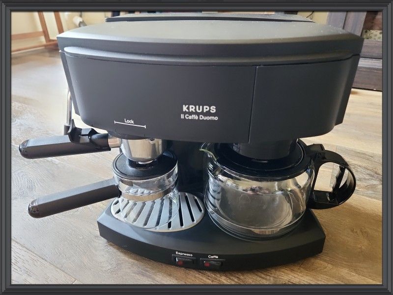 Open Box: KRUPS 985-42 II Espresso/Cappuccino Coffee Machine Black 