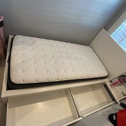 Twin IKEA Bed Frame w/ Storage Drawers