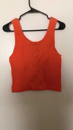 Women’s Ribbed Tank Top - Orange