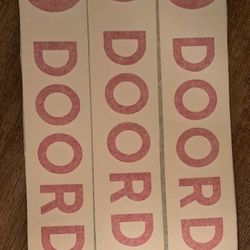 3 Red Official Doordash Decals 