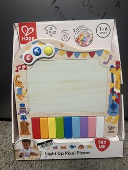 Hape Light Up Pixel Piano w/ Screen - Baby Activity Center Colors