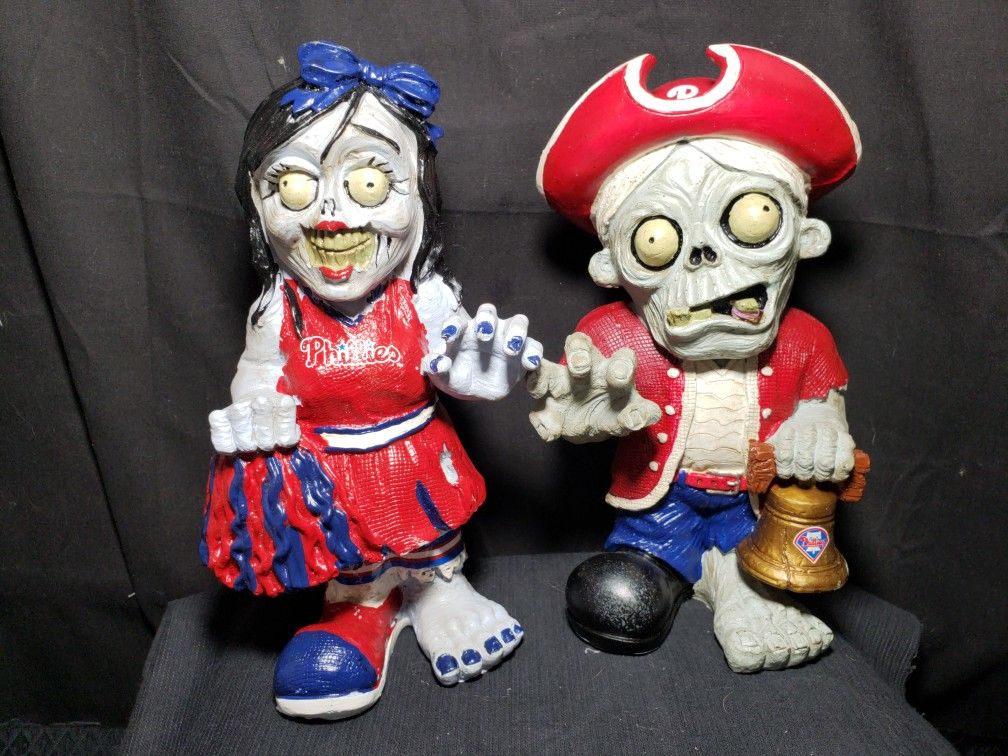 Forever collectable Phillies zombies 9" tall. Good condition.  Smoke free home. 