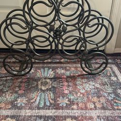 Wine Rack 8 Bottle Dark metal scroll design wine rack