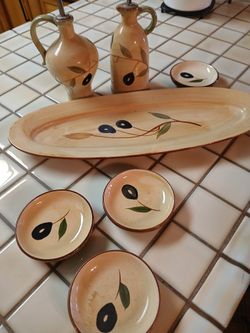Ceramic Olive Oil N Bread Set