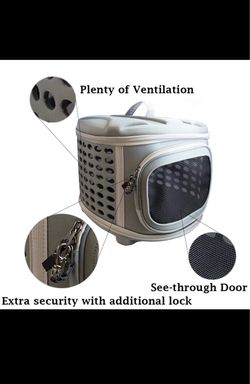 Brand new black collapsible pet carrier small