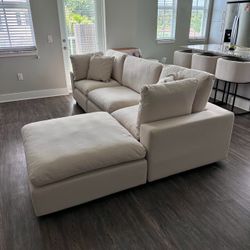 New Beige Sofa Cloud Couch Sectional