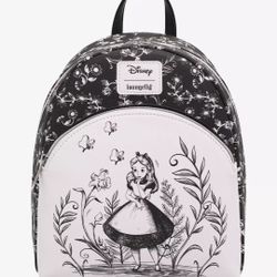 Disney Alice In Wonderland Loungefly Backpack NWT 