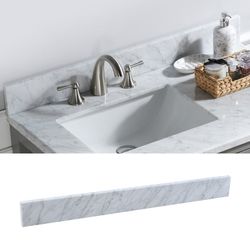 36 in. Marble Backsplash in White Carrara(not Include Cabinet), 251WH36