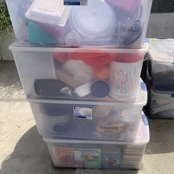 Crockpot, Tupperware, Books