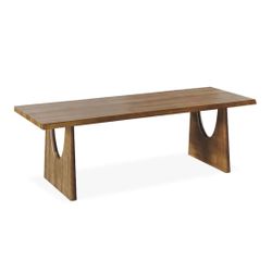 Tan Round Solid Wood Butterfly Leaf Dining Table