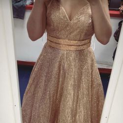 Rose Gold Prom Dress 