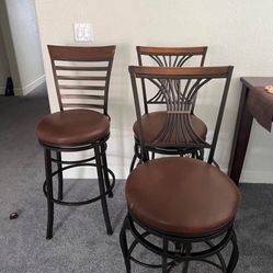 3 High Bar Stools 