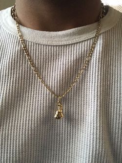 14k gold chain w/ money bag charm