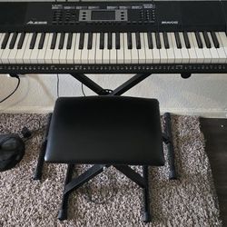Alesis Keyboard, 64 key, Includes Piano Stool And Sustain Pedal