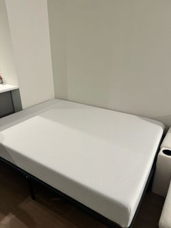 Queen Size Mattress + Bed Frame – Good Condition