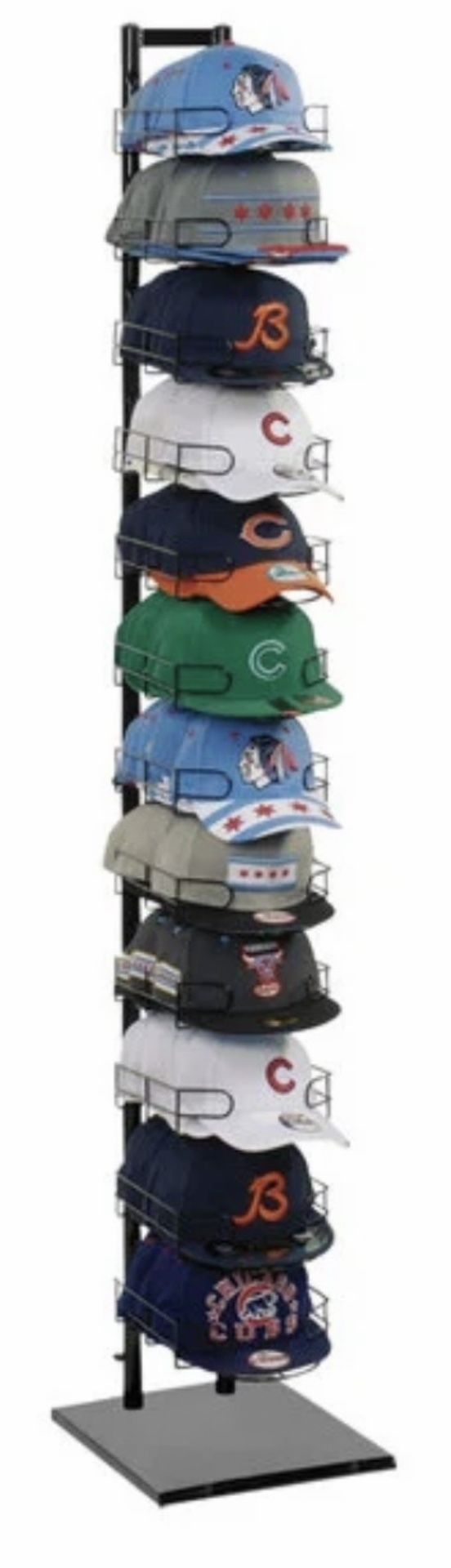 12 Tier Black Cap Rack 