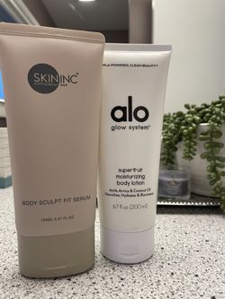 SKININC Body Sculpt Fit Serum / ALO GLOW SYSTEM Superfruit Moisturizing Body Lotion 