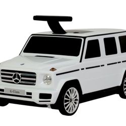 White G Wagon Ride On Luggage For Kids 