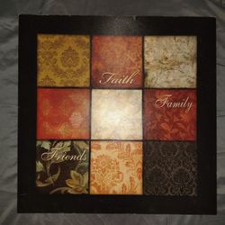 Faith, Family, Friends Picture 
(20.25" x 19.75")