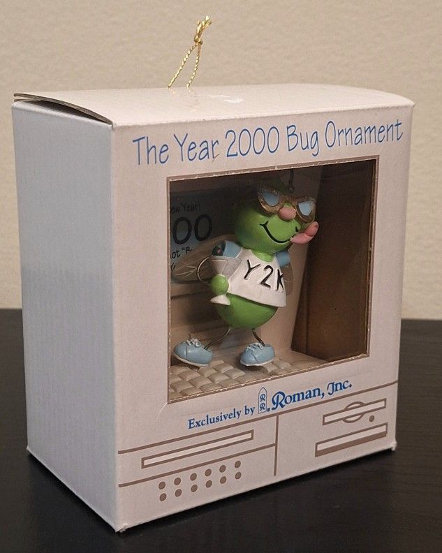 THE YEAR 2000 BUG ORNAMENT BY ROMAN INC. - NEW IN BOX
