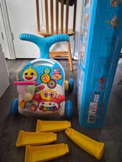 Pinkfong Baby Shark Baby Walker 2-in-1 Step Walker+learning Table For Baby Kids