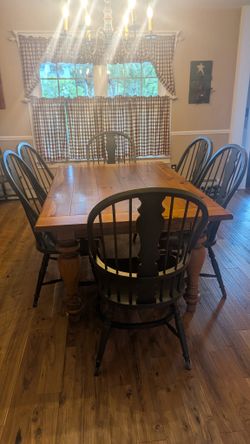 Table And Buffet - 8 Chairs