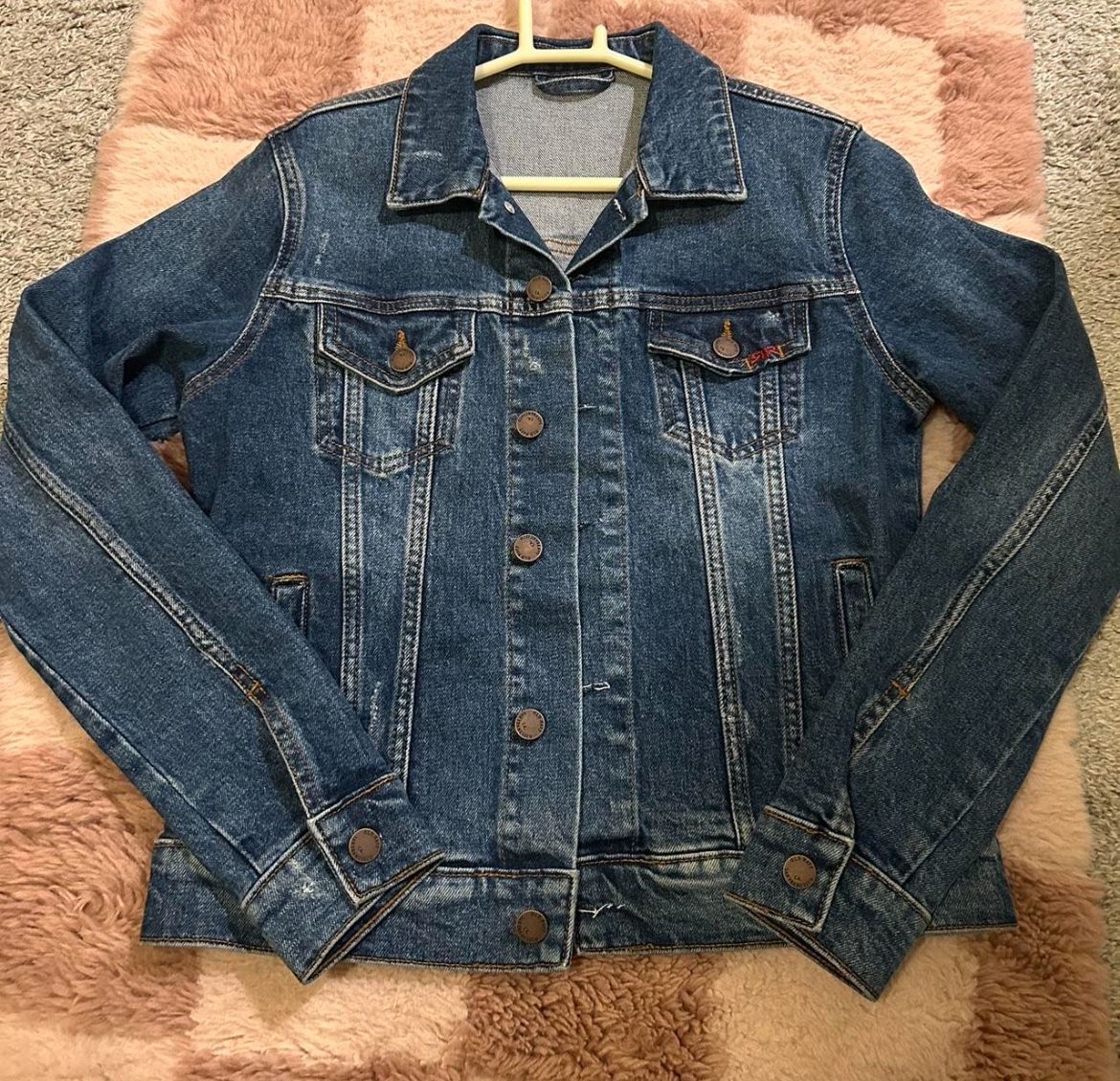 Levis denim jacket!! Super cool for winters. Size S